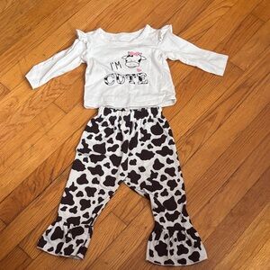 Adorable Cow Print Toddler set